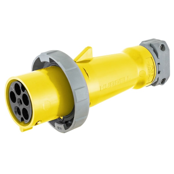 Watertight Pin & Sleeve Connector, 100 A, 277/480V AC, 4 Pole, NEMA 4X